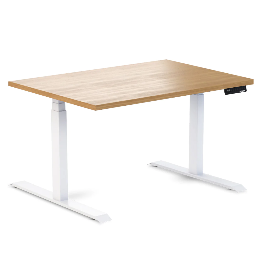 Desky Ergo Sublime Teak Table White 1200x