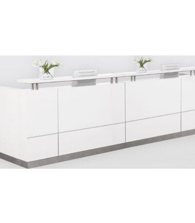 Hugo Plus Reception Desk Gloss White h 1