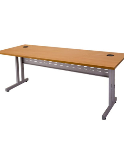 Rapid Span Desk with CLEG beech top silver frame 800x490 1 1