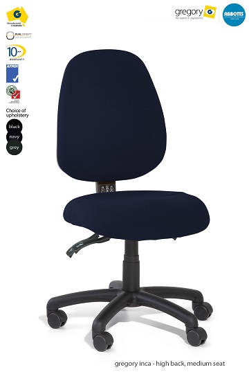 gregory inca high back medium seat navy