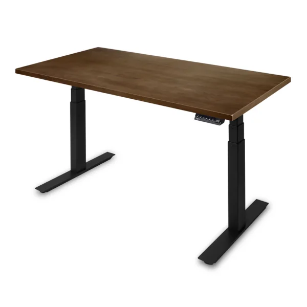 UpDown Pro Espresso Ash Desk Black Frame