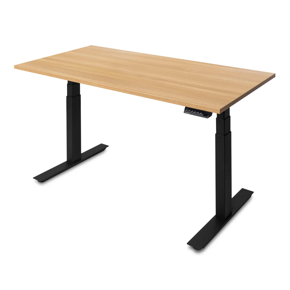 UpDown Pro Standing Desk With Beech Top and Black Frame