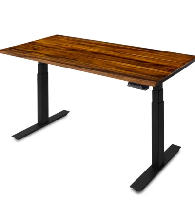 UpDown Pro Pheasantwood Desk With Black Frame