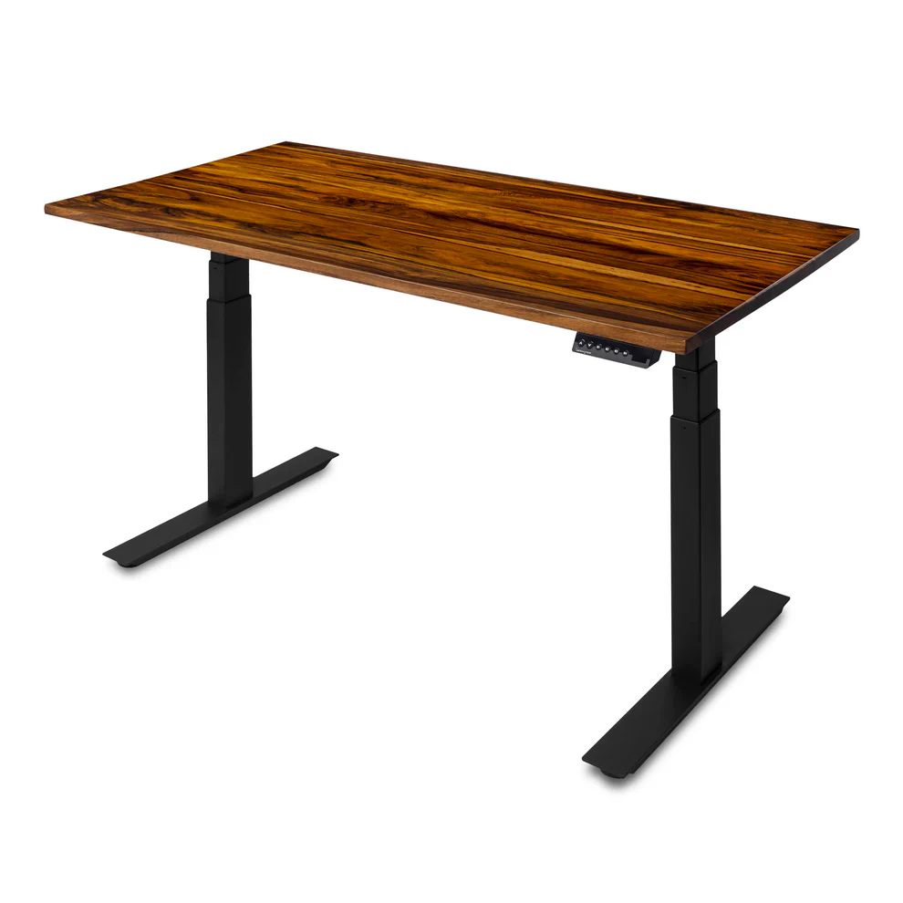 UpDown Pro Pheasantwood Desk With Black Frame