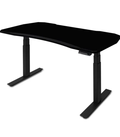 UpDown Pro Graphite Gaming Desk with Black Frame