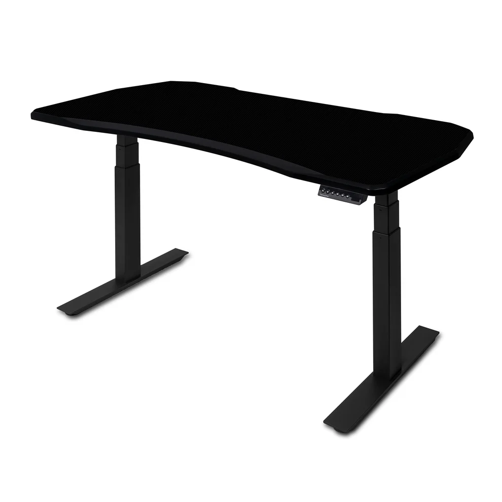 UpDown Pro Graphite Gaming Desk with Black Frame