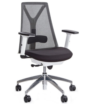 Anchor office chair with white frame.